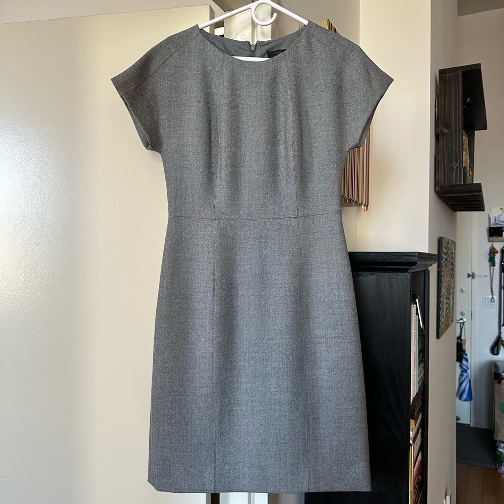 EUC J. Crew Grey Wool Suiting Dress Size 4